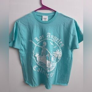 Los Angeles California Graphic Tee – Turquoise – Size M